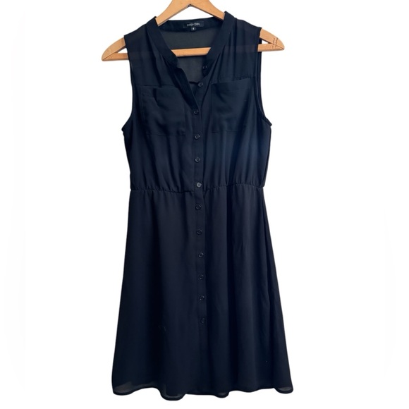 Stitch fix paper moon black sheer lined dress -Small - Picture 1 of 7